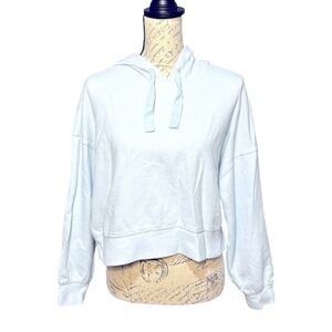 All In Motion Baby Blue Cropped Hoodie Sweatshirt Size Small